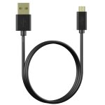Mp power @ noir 1m c�ble micro usb � usb cable synchronisation et recharge pour android samsung galaxy ...
