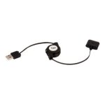 T'nb - cble de chargement / de donnes - apple dock mle - 80 cm - rtractable - pour apple ipad / iphone ...