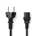 Nedis câble d'alimentation schuko mâle - cei - 320 - c13 2, 0 m noir Nedis câble d'alimentation schuko mâle - cei - 320 - c13 2, 0 m noir