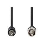 Nedis - cble vido - bnc mle pour rca mle - 1 m - coaxial - noir - rond