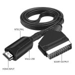 Nouveau style hdmi vers cable pritel 1 mtre de long connexion directe pratique conversi