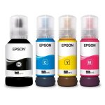 Pack de 4 bouteilles d'encre epson ecotank serie 102 - 4 couleurs noir, jaune, cyan, magenta