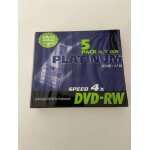 Pack 5 dvd + rw platinum 4 / 7 gb speed 4x