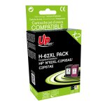 Uprint h - 62xl - pack de 2 - noir, couleur (cyan, magenta, jaune) - compatible - remanufactur� - cartouche ...