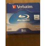 Pack verbatim 5 bd - r blu ray recordable 8 cm, 7, 5 go hard coat pour camescope