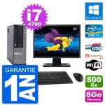 Pc dell 9020 sff ecran 19  intel i7 - 4790 ram 8go disque 500go windows 10 wifi
