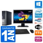 Pc dell 9020 sff ecran 22  pentium g3220 ram 16go disque dur 1to windows 10 wifi