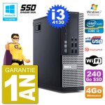 Pc dell 9020 sff intel i3 - 4130 ram 4go ssd 240go graveur dvd wifi w7