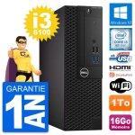 Pc dell optiplex 3050 sff intel i3 - 6100 ram 16go disque 1to hdmi windows 10 wifi