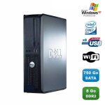Pc dell optiplex 760 dt intel core 2 duo e8400 3ghz 8go ddr2 750go wifi xp pro