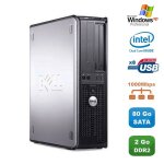 Pc dell optiplex 760 dt intel dual core e5200 2, 5ghz 2go ddr2 80go sata xp pro