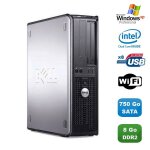 Pc dell optiplex 760 dt intel dual core e5200 2, 5ghz 8go ddr2 750 go wifi xp pro