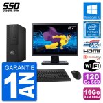 Pc dell t3420 sff ecran 27 intel g4400 ram 16go ssd 120go hdmi windows 10 wifi Pc dell t3420 sff ecran 27 intel g4400 ram 16go ssd 120go hdmi windows 10 wifi