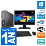 Pc fujitsu e920 dt ecran 19  intel g3220 ram 32go disque dur 1to windows 10 wifi