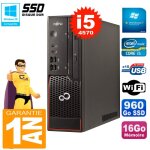 Pc fujitsu esprimo c720 sff core i5 - 4570 16go 960go ssd graveur dvd wifi w7