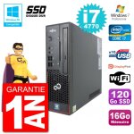 Pc fujitsu esprimo c720 sff i7 - 4770 ram 16go ssd 120go graveur dvd wifi w7