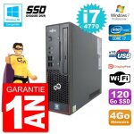 Pc fujitsu esprimo c720 sff i7 - 4770 ram 4go ssd 120go graveur dvd wifi w7