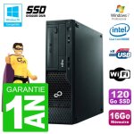 Pc fujitsu esprimo e500 e85 + dt g640 ram 16go ssd 120go dvd wifi w7