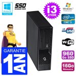 Pc fujitsu esprimo e500 e85 + dt i3 - 2100 ram 16go ssd 960go dvd wifi w7