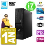 Pc fujitsu esprimo e500 e85 + dt i7 - 2600 ram 16go ssd 960go dvd wifi w7