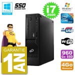 Pc fujitsu esprimo e500 e85 + dt i7 - 2600 ram 4go ssd 960go dvd wifi w7