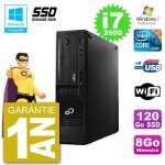 Pc fujitsu esprimo e500 e85 + dt i7 - 2600 ram 8go ssd 120go dvd wifi w7