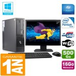 Pc fujitsu esprimo e500 e85 + sff g640 ram 16go disque 500go wifi w7 ecran 27