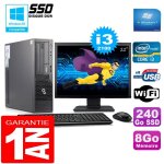 Pc fujitsu esprimo e500 e85 + sff i3 - 2100 8go disque 240go ssd wifi w7 ecran 22