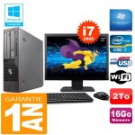 Pc fujitsu esprimo e700 e90 + sff core i7 - 2600 16go disque 2 to wifi w7 ecran 22