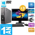 Pc fujitsu esprimo e700 e90 + sff i3 - 2120 4go disque 240 go ssd wifi w7 ecran 22