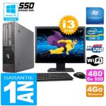 Pc fujitsu esprimo e700 e90 + sff i3 - 2120 4go disque 480 go ssd wifi w7 ecran 19