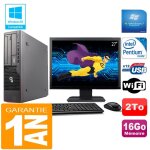 Pc fujitsu esprimo e700 e90 + sff intel g840 16go disque 2 to wifi w7 ecran 27