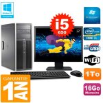 Pc hp 8100 tour ecran 22  core i5 - 650 ram 16go disque 1to graveur dvd wifi w7