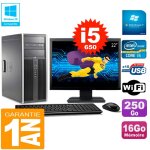 Pc hp 8100 tour ecran 22  core i5 - 650 ram 16go disque 250go graveur dvd wifi w7