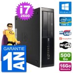 Pc hp 8200 elite sff intel i7 - 2600 ram 16go disque dur 500go windows 10 wifi
