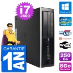 Pc hp 8200 elite sff intel i7 - 2600 ram 8go disque dur 250go windows 10 wifi