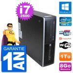 Pc hp 8300 elite sff intel i7 - 2600 ram 8go disque dur 1to windows 10 wifi