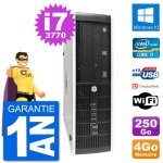 Pc hp 8300 elite sff intel i7 - 3770 ram 4go disque dur 250go windows 10 wifi