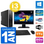 Pc hp 8300 sff ecran 19  intel i3 - 2120 ram 8go disque dur 1to windows 10 wifi