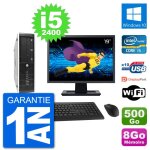 Pc hp 8300 sff ecran 19  intel i5 - 2400 ram 8go disque 500go windows 10 wifi