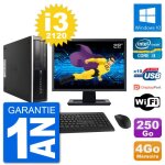Pc hp 8300 sff ecran 22  intel i3 - 2120 ram 4go disque 250go windows 10 wifi