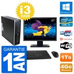 Pc hp 8300 sff ecran 27  intel i3 - 3220 ram 4go disque dur 1to windows 10 wifi