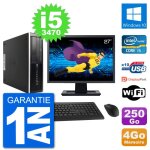 Pc hp 8300 sff ecran 27  intel i5 - 3470 ram 4go disque 250go windows 10 wifi