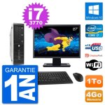 Pc hp 8300 sff ecran 27  intel i7 - 3770 ram 4go disque dur 1to windows 10 wifi