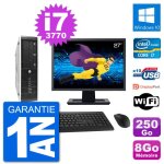 Pc hp 8300 sff ecran 27  intel i7 - 3770 ram 8go disque 250go windows 10 wifi