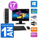 Pc hp 8300 sff ecran 27  intel i7 - 3770 ram 8go disque dur 1to windows 10 wifi