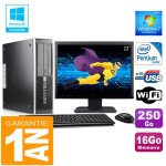 Pc hp compaq 6000 pro sff intel e6300 ram 16go disque 250 go wifi w7 ecran 22