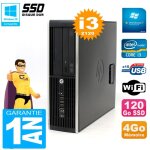Pc hp compaq 8300 sff core i3 - 2120 ram 4go disque 120 go ssd graveur dvd wifi w7