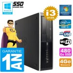 Pc hp compaq 8300 sff core i3 - 2120 ram 4go disque 480 go ssd graveur dvd wifi w7