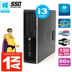 Pc hp compaq 8300 sff core i3 - 2120 ram 8go disque 120 go ssd graveur dvd wifi w7